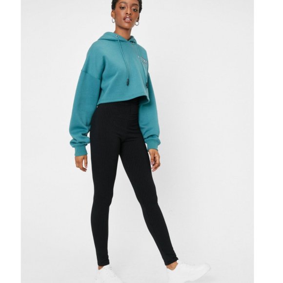 Nastygal Call Rib Even High-Waisted Leggings - Picture 9 of 9